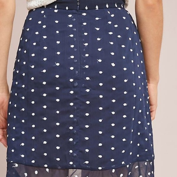 NWT Anthropologie Ruffled Clip Dot Mini Skirt - Picture 3 of 3